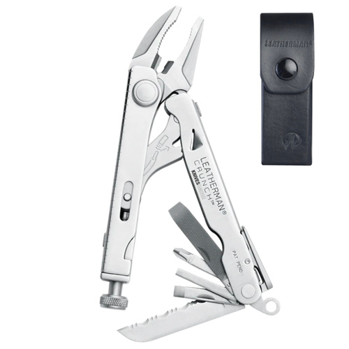 NEW LEATHERMAN CRUNCH HEAVY DUTY LOCKING PLIERS MULTI-TOOL & LEATHER SHEATH