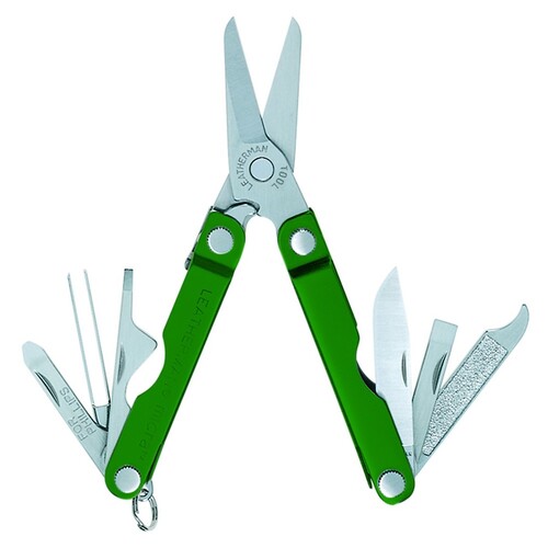 LEATHERMAN MICRA GREEN STAINLESS MULTI-TOOL SCISSORS KNIFE