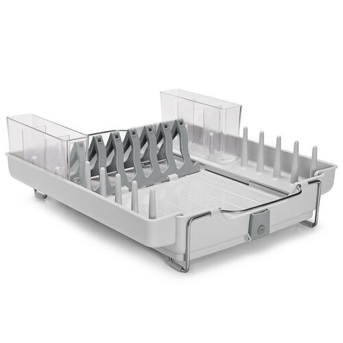 Oxo Good Grips  Foldaway Dish Drying Rack Organiser w/ Cutlery & Holder Drip Tray