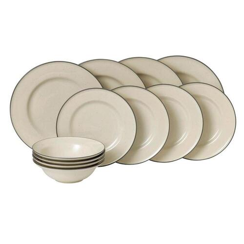 ROYAL DOULTON GORDON RAMSAY UNION STREET CAFE CREAM 12PC DINNER SET | SET OF 12