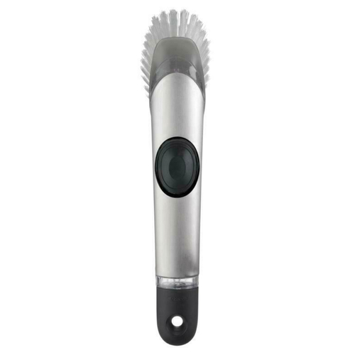 NEW OXO GOOD GRIPS STEEL SOAP DISPENSING DISH BRUSH SOFT GRIP