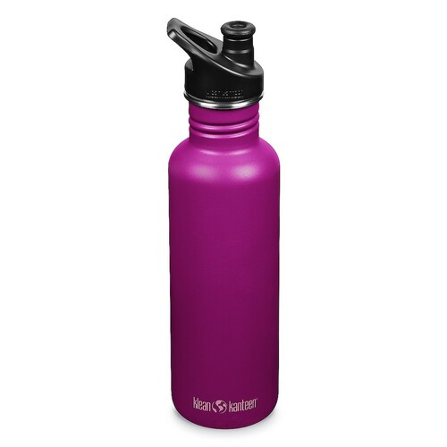 Klean Kanteen Classic 27oz / 800ml Bottle w/ Sport Cap | Purple Potion