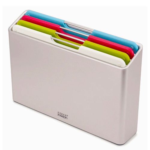 Joseph Joseph Folio 4 Piece Regular Chopping Board Set | Silver