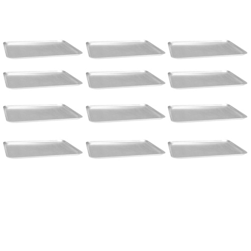 Sunnex Aluminium Flat Edge Baking Tray 419 x 305 x 20mm Set of 12
