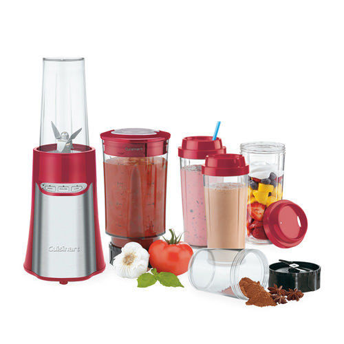 CUISINART COMPACT PORTABLE BLENDING / CHOPPING SYSTEM RED FREE SHIPPING