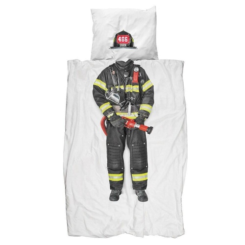 FIREMAN KING SINGLE DOONA SET WITH PILLOW CASE SNURK  -  **FREE SHIPPING**