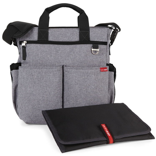 NEW SKIP HOP DUO SIGNATURE NAPPY DIAPER BABY BAG + CHANGING MAT HEATHER GREY SKIPHOP SAVE!