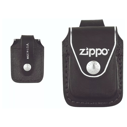 Zippo Black Leather Pouch with Loop 