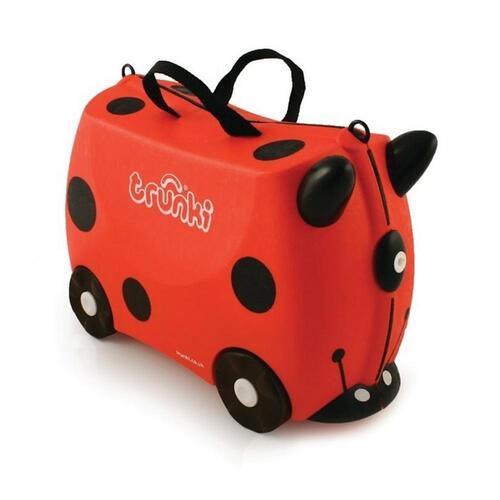Trunki Ride on Kids Suitcase Luggage Toy Box | Harley Ladybug