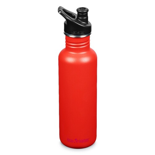 Klean Kanteen Classic 27oz / 800ml Bottle w/ Sport Cap | Tiger Lily 