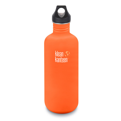KLEAN KANTEEN 40oz 1182ml SIERRA SUNSET ORANGE BPA FREE Water Bottle SAVE !