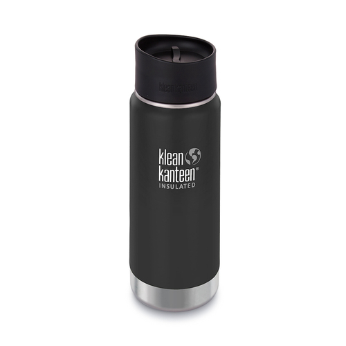 KLEAN KANTEEN SHALE BLACK WIDE INSULATED BOTTLE 473ML / 16OZ W/ CAFE CAP