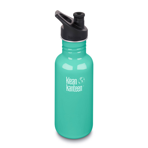 Klean Kanteen Classic 18oz / 532ml Classic w/Sport Cap Water Bottle | Sea Crest Aqua