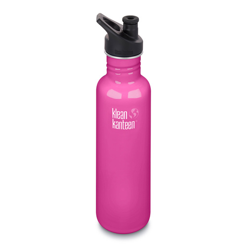 KLEAN KANTEEN CLASSIC 27OZ 800ML WILD ORCHID PINK BPA FREE WATER BOTTLE