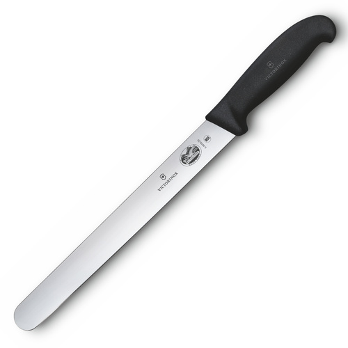 Victorinox Slicing Knife Round Plain Edge Fibrox 36cm | Black 5.4203.36