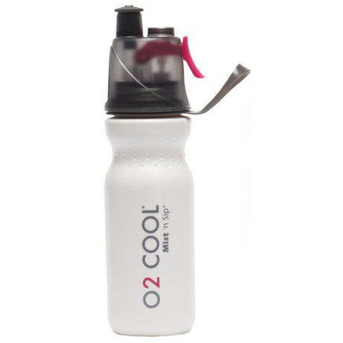 02Cool Mist 'N Sip 20oz 590ml Arctic Squeeze Drink BPA Free Bottle WHITE 02Cool O2 Cool