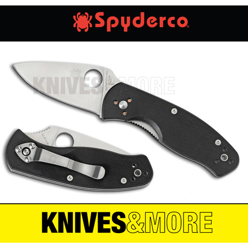 New SPYDERCO PERSISTENCE G-10 Plain Blade Folding Knife BLACK C136GP Save!