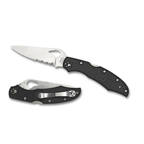 Spyderco Cara Cara 2 Lightweight Black | Combo Blade YSBY03PSBK2