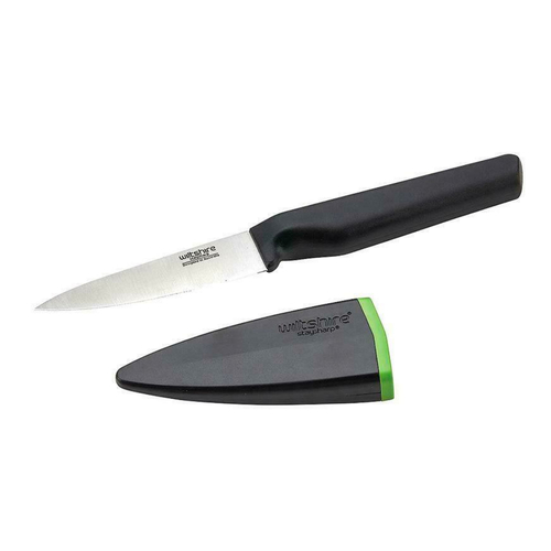 NEW WILTSHIRE STAYSHARP TRIPLE RIVET PARING KNIFE 9CM W/ SHARPENER 41170