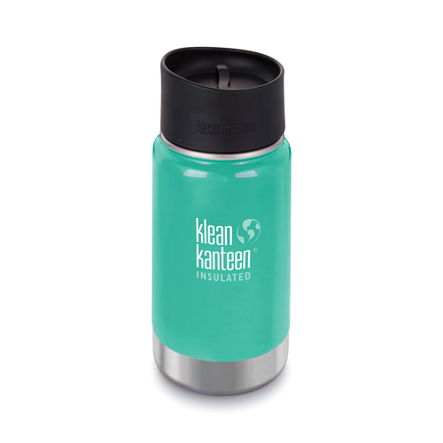 NEW KLEAN KANTEEN 12OZ 355ML WIDE INSULATED SEA CREST AQUA WATER BOTTLE BPA FREE 