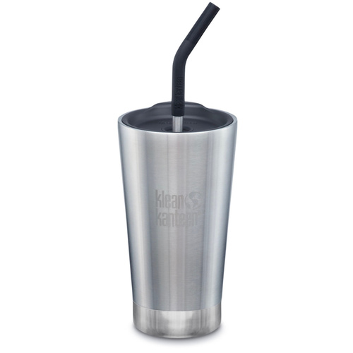 New KLEAN KANTEEN 16oz 473ml Insulated TUMBLER STAINLESS W/ Straw Lid BPA Free