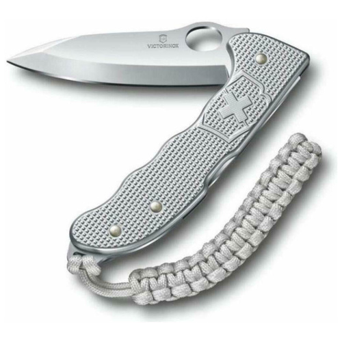 Victorinox Swiss Army Pro Hunter Knife with Clip and Lanyard | Silver Alox