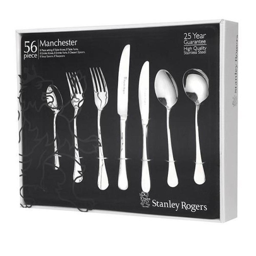 Stanley Rogers 56 Piece Stainless Steel Manchester Cutlery Set | 56pc