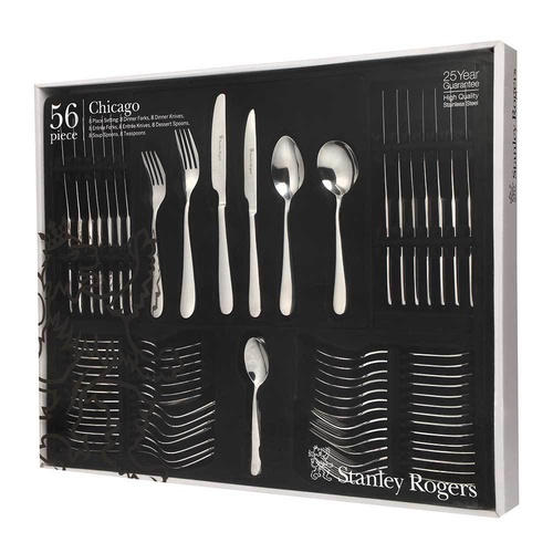 Stanley Rogers 56 Piece Stainless Steel Chicago Cutlery Set | 56pc