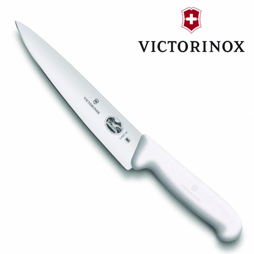 VICTORINOX 31CM FIBROX WHITE HANDLE CARVING CHEF'S COOKS KNIFE 5.2007.31