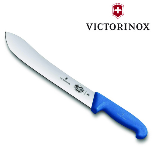 VICTORINOX 31CM FIBROX BLUE HANDLE CARVING BUTCHER'S KNIFE 5.7402.31 