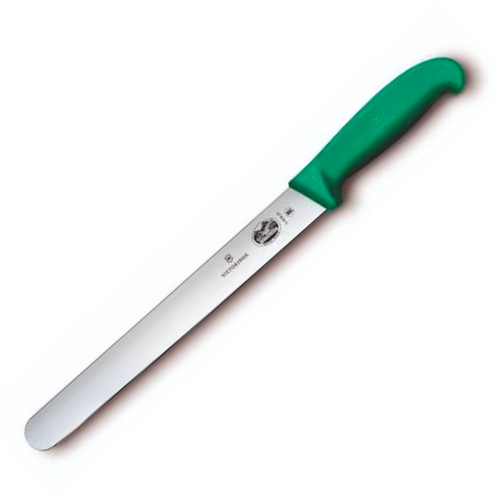 VICTORINOX GREEN SLICING CARVING KNIFE 25CM FIBROX BLADE 5.4204.25