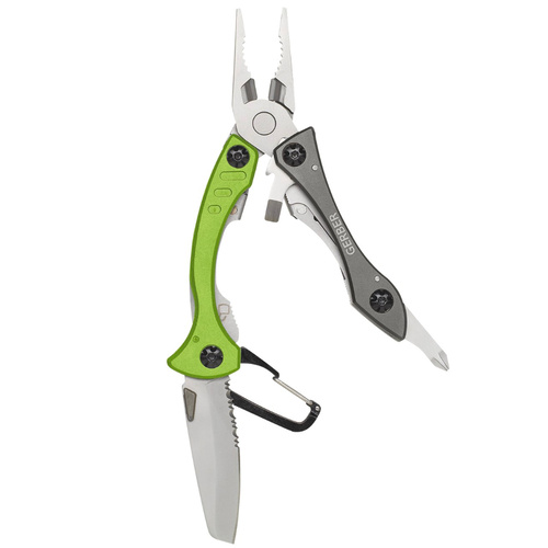 Gerber Crucial Green Multi Tool Multi Plier | Carabiner Clip Knife 31000238