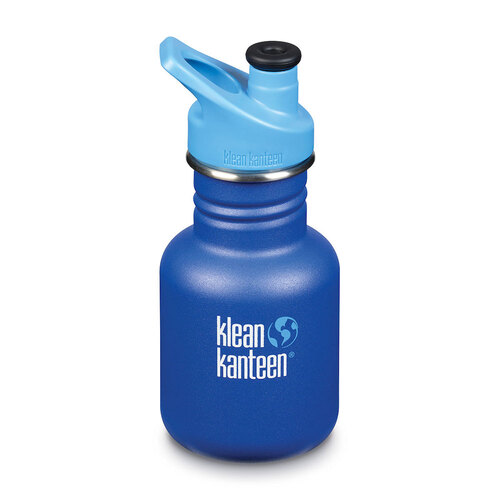 KLEAN KANTEEN SPORTS 12OZ 355ML SURFS UP BLUE KIDS DRINK BOTTLE BPA FREE