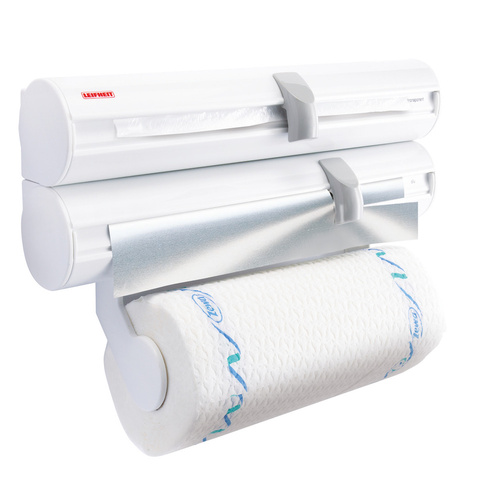 Leifheit Rolly Mobil Wall Mounted Foil Cling Film & Kitchen Roll Dispenser White | 25795