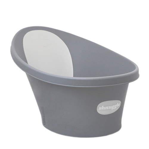 SHNUGGLE BABY BATH TUB W/ BACKREST + BUM BUMP SUPPORT - DARK GREY