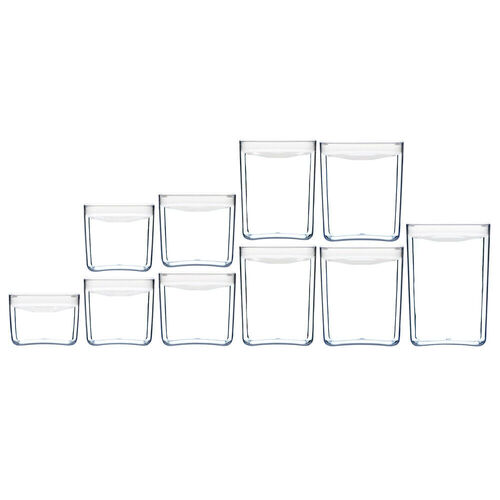NEW CLICKCLACK 10pc AIR TIGHT PANTRY STARTER CONTAINER SET 10 PIECE