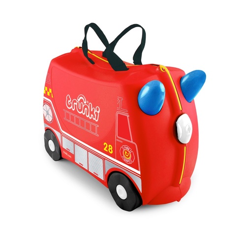Trunki Ride on Kids Suitcase Luggage Toy Box | Frank Fire Engine