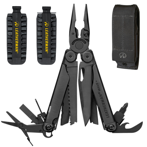 LEATHERMAN WAVE + PLUS BLACK MULTI-TOOL & MOLLE SHEATH & BIT KIT