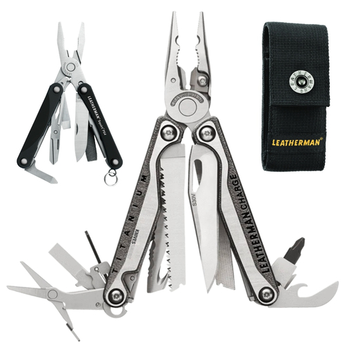NEW LEATHERMAN CHARGE TTI + PLUS MULTI-TOOL & NYLON SHEATH & BLACK SQUIRT