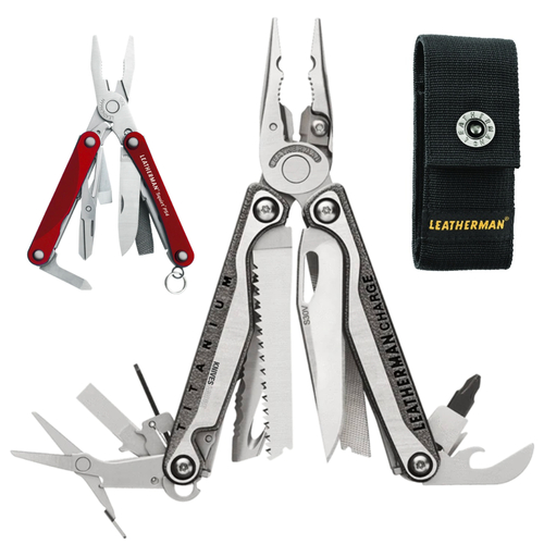 NEW LEATHERMAN CHARGE TTI + PLUS MULTI-TOOL & NYLON SHEATH & RED SQUIRT