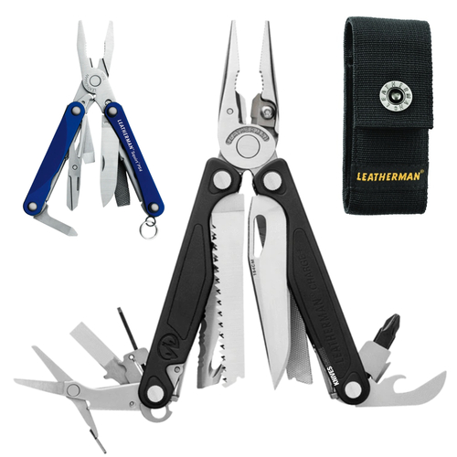 NEW LEATHERMAN CHARGE + PLUS MULTI-TOOL & NYLON SHEATH & BLUE SQUIRT