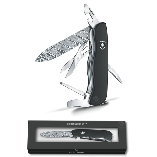NEW VICTORINOX 2017 LIMITED EDITION SPECIAL OUTRIDER DAMAST SWISS ARMY KNIFE