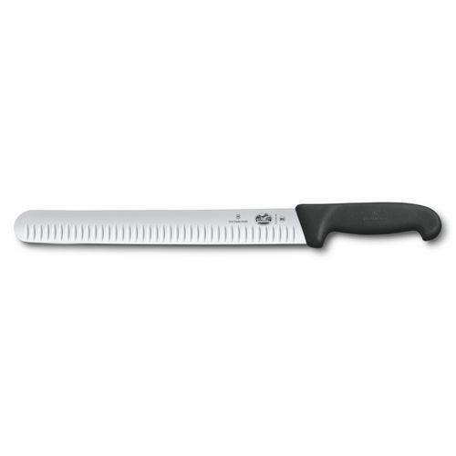 VICTORINOX SALMON SLICING KNIFE WITH FLUTED EDGE 36CM FIBROX HANDLE 5.4723.36
