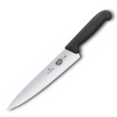 VICTORINOX COOKS CARVING WAVY EDGE KNIFE 25CM FIBROX 5.2033.25