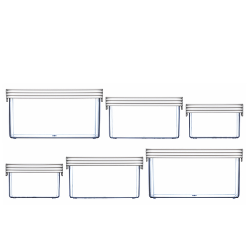NEW CLICKCLACK 6 PIECE BASIC SMALL BOX SET CONTAINER SET AIR TIGHT 6PC
