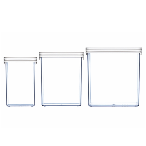 NEW CLICKCLACK 3 PIECE BASIC LARGE BOX SET CONTAINER SET AIR TIGHT 3PC