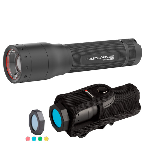 LED LENSER P7R RECHARGEABLE 1000 LUMENS TORCH FLASHLIGHT + INTELLIGENT FILTER