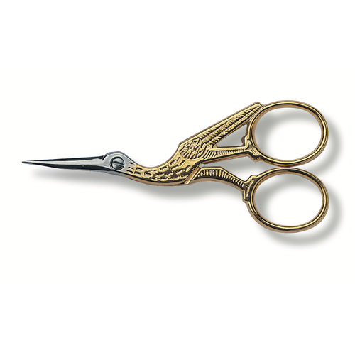 VICTORINOX STORK EMBROIDERY SCISSORS GOLDPLATED 16CM "FREE POSTAGE" 8.1040.16