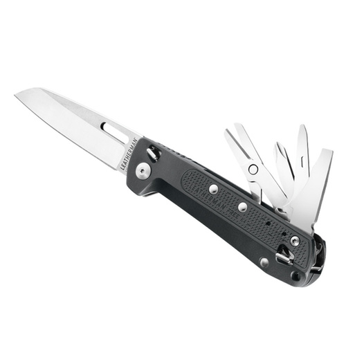 LEATHERMAN FREE K4 MULTITOOL + POCKET KNIFE 9 TOOLS GREY