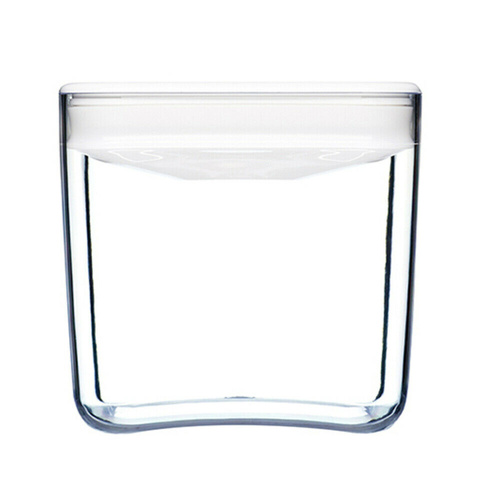 CLICKCLACK 1.4L PANTRY CUBE CONTAINER W/ LID WHITE 1400ML AIR TIGHT